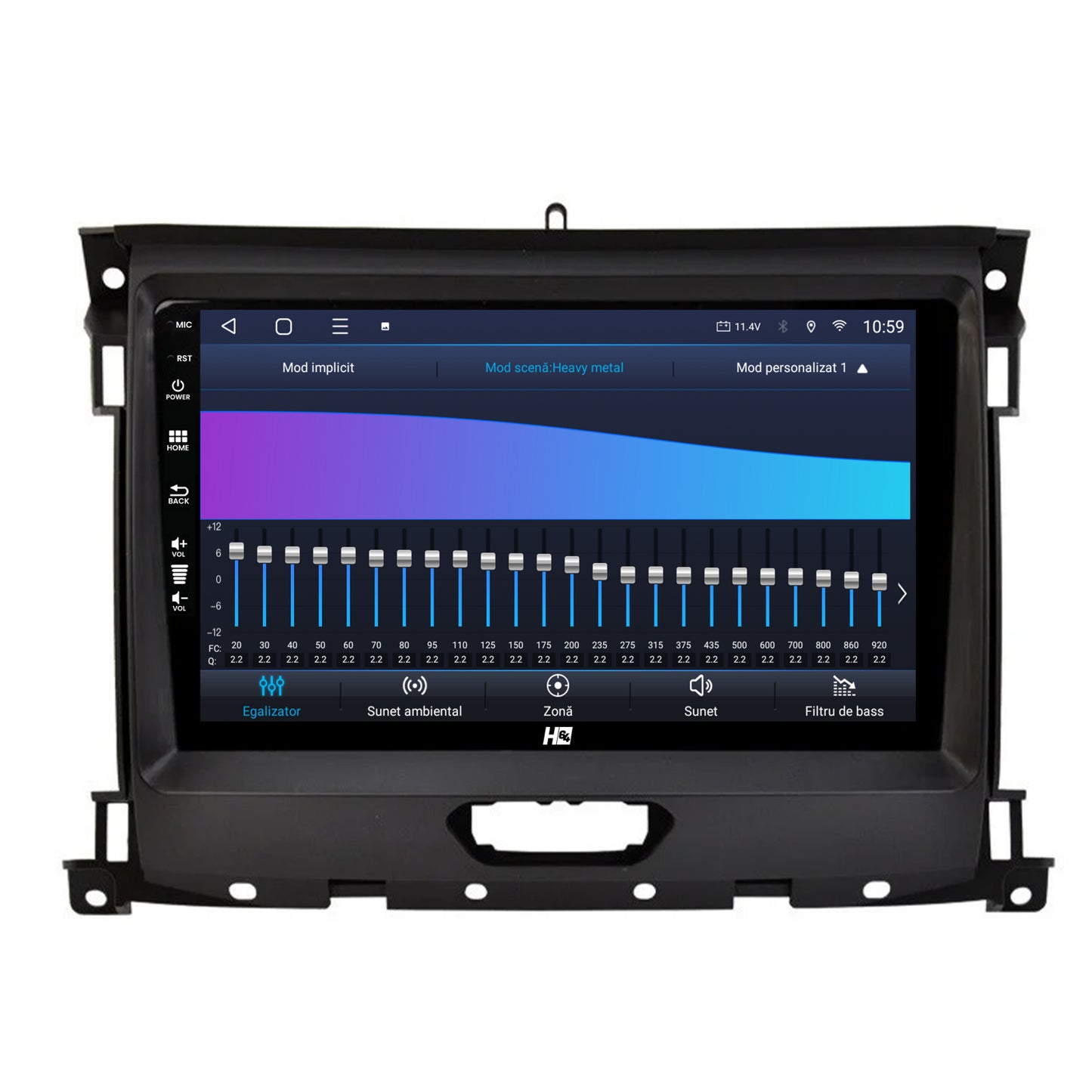 Navigatie HUB64 Ford Ranger (2015-2022), 6GB RAM, Android, Octacore, Slot Sim 4G, DSP, GPS, Wi-FI, Carplay, Android Auto, USB, Bluetooth, Waze, Touchscreen, 9 Inch