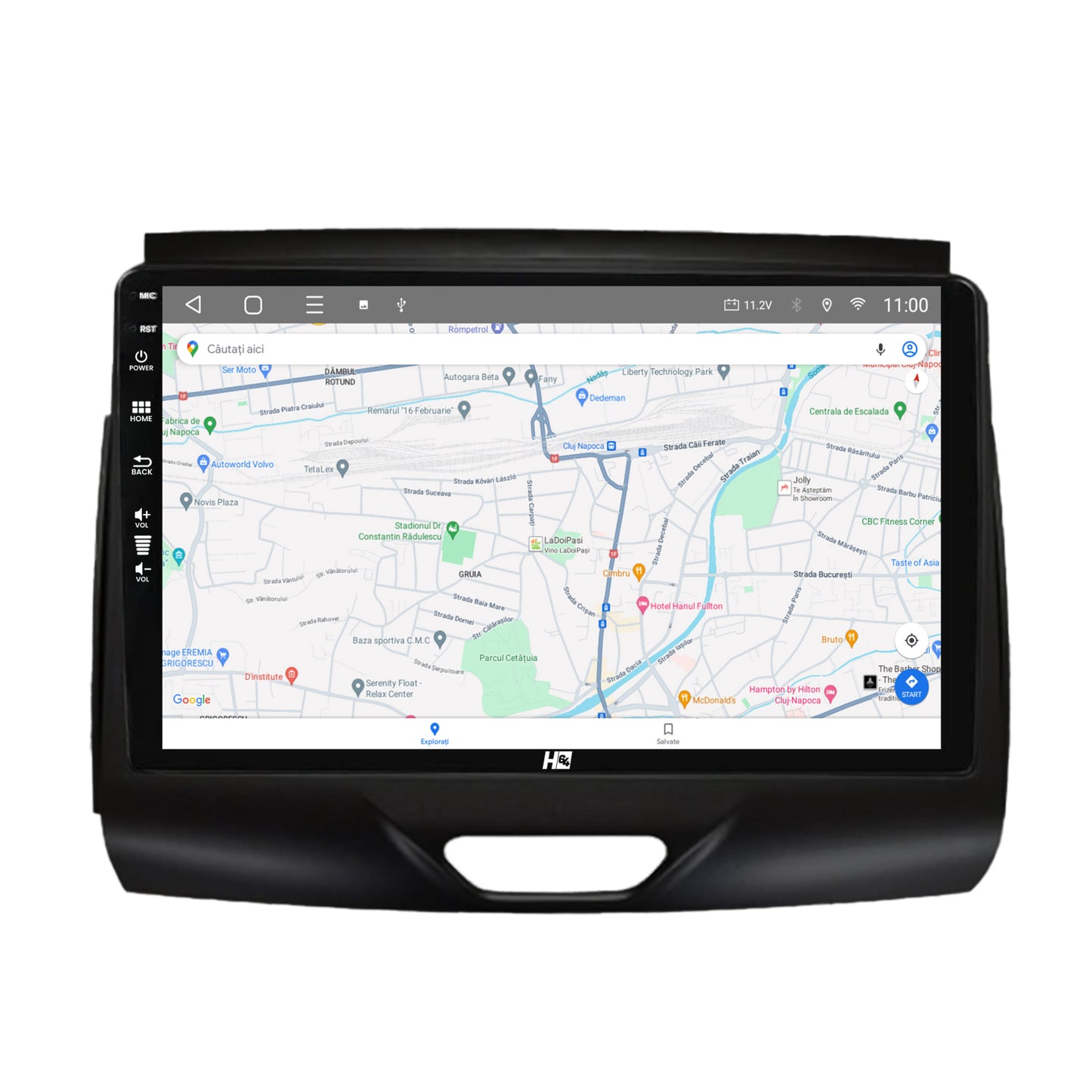 Navigatie HUB64 Ford Ranger (2015-2018), 4GB RAM, Android, Octacore, Slot Sim 4G, DSP, GPS, Wi-FI, Carplay, Android Auto, USB, Bluetooth, Waze, Touchscreen, 9 inch