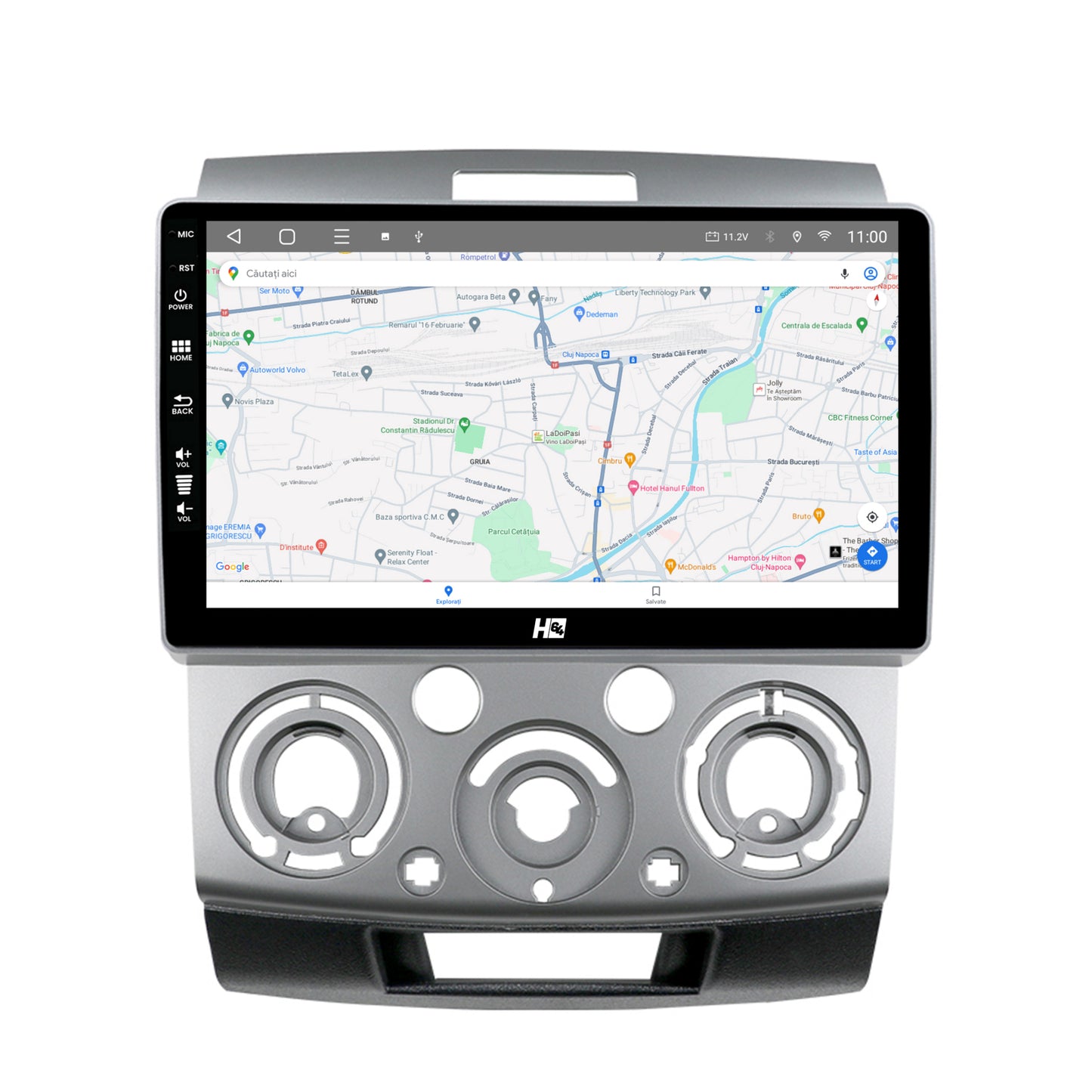 Navigatie HUB64 Ford Ranger / Mazda BT50 (2007-2012), 2GB RAM, Android, GPS, Wi-FI, Carplay, Android Auto, USB, Bluetooth, Radio, Waze, Touchscreen, 9 inch