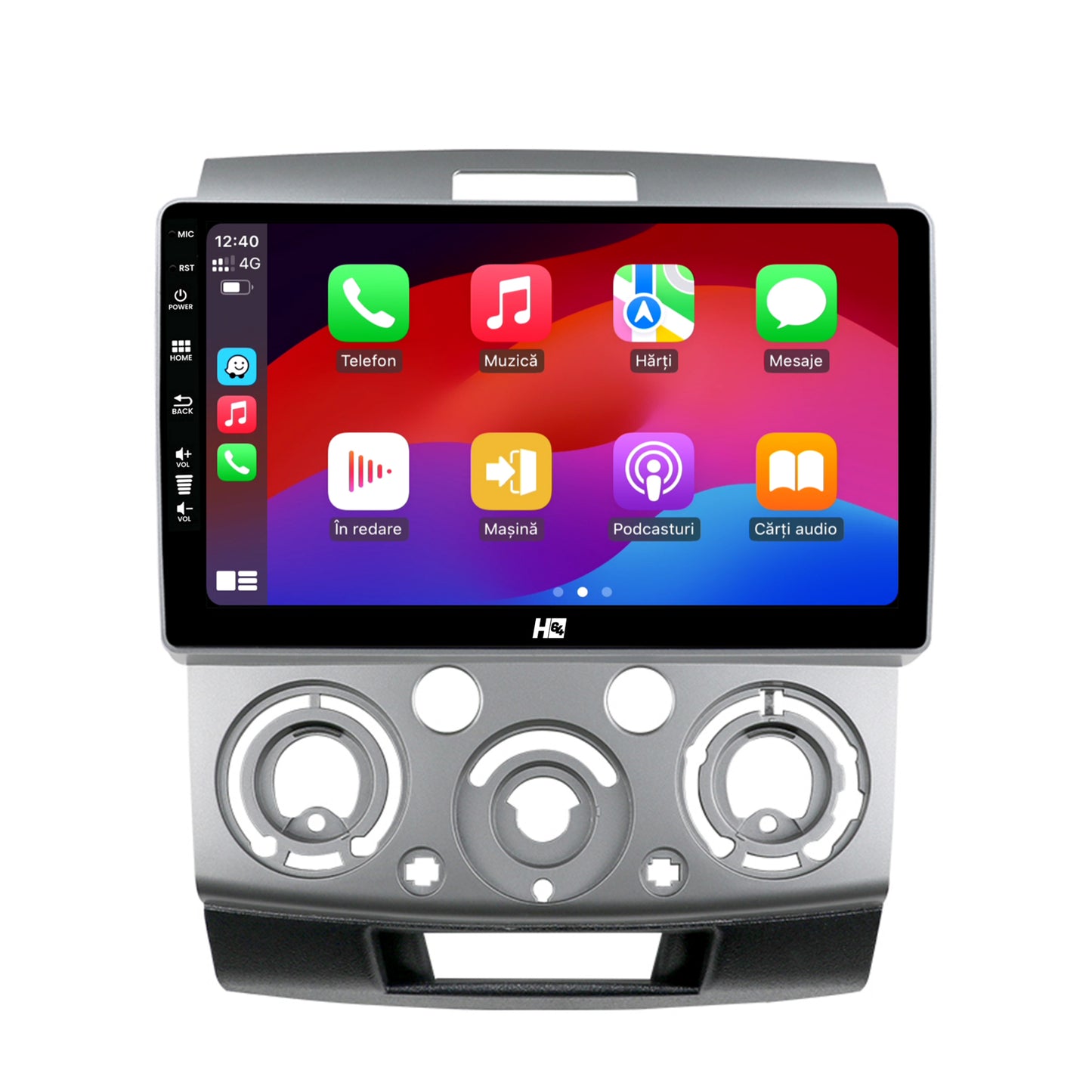 Navigatie HUB64 Ford Ranger / Mazda BT50 (2007-2012), 4GB RAM, Android, Octacore, Slot Sim 4G, DSP, GPS, Wi-FI, Carplay, Android Auto, USB, Bluetooth, Waze, Touchscreen, 9 inch