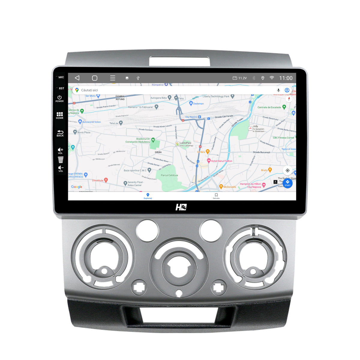 Navigatie HUB64 Ford Ranger / Mazda BT50 (2007-2012), 6GB RAM, Android, Octacore, Slot Sim 4G, DSP, GPS, Wi-FI, Carplay, Android Auto, USB, Bluetooth, Waze, Touchscreen, 9 Inch