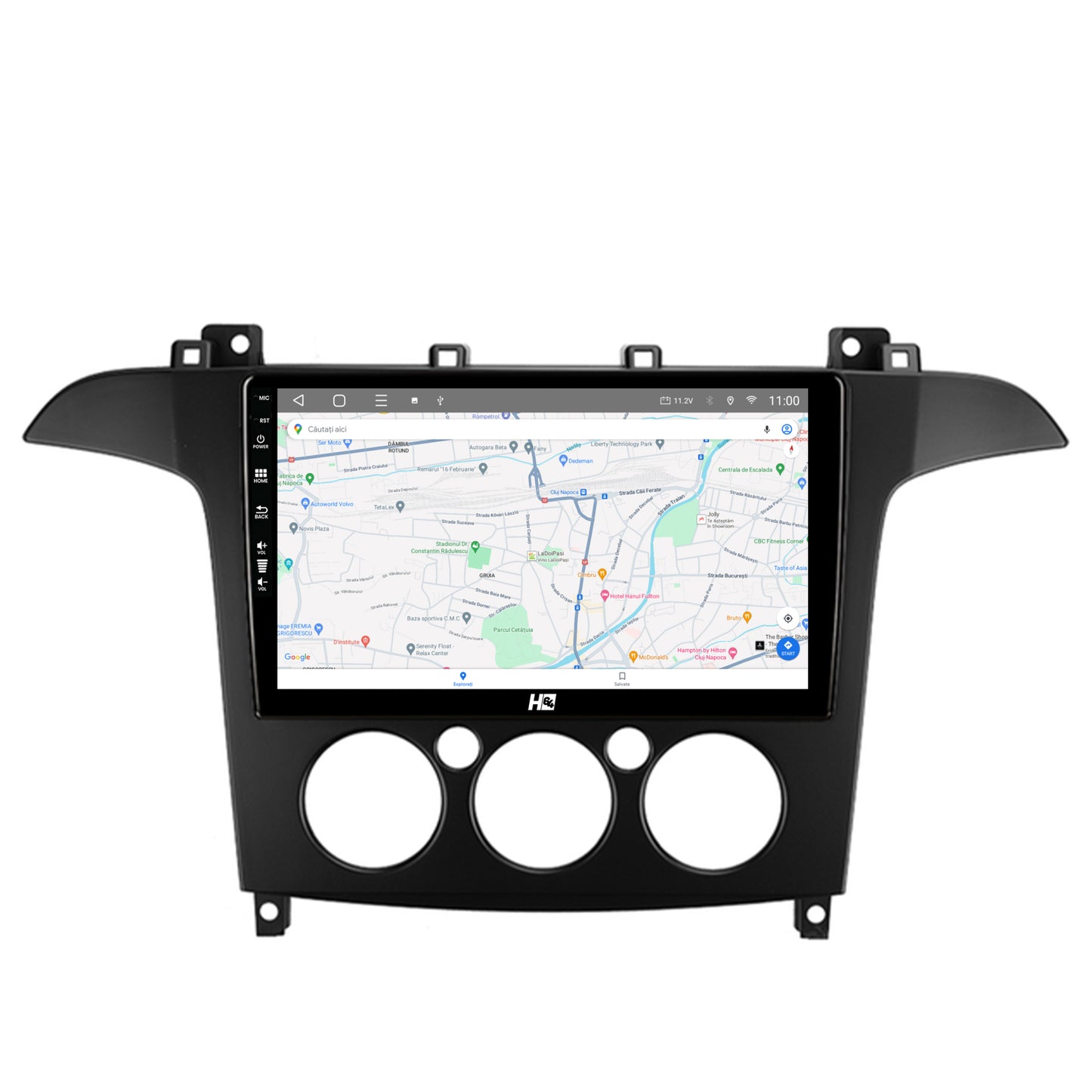 Navigatie HUB64 Ford S-MAX (2006-2015) Clima Manuala, 2GB RAM, Android, GPS, Wi-FI, Carplay, Android Auto, USB, Bluetooth, Radio, Waze, Touchscreen, 9 inch
