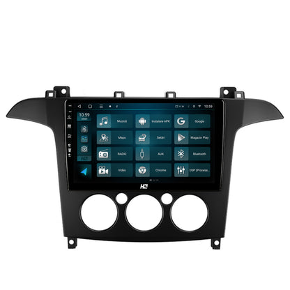 Navigatie HUB64 Ford S-MAX (2006-2015) Clima Manuala, 4GB RAM, Android, Quadcore, DSP, GPS, Wi-FI, Carplay, Android Auto, USB, Bluetooth, Waze, Touchscreen, 9 inch