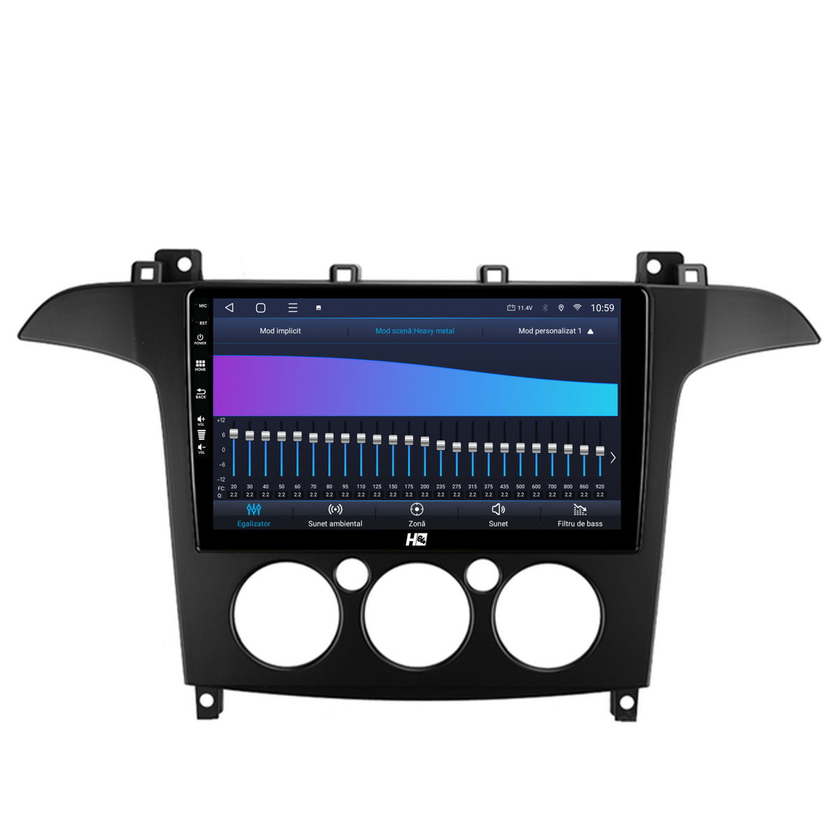Navigatie HUB64 Ford S-MAX (2006-2015) Clima Manuala, 4GB RAM, Android, Quadcore, DSP, GPS, Wi-FI, Carplay, Android Auto, USB, Bluetooth, Waze, Touchscreen, 9 inch