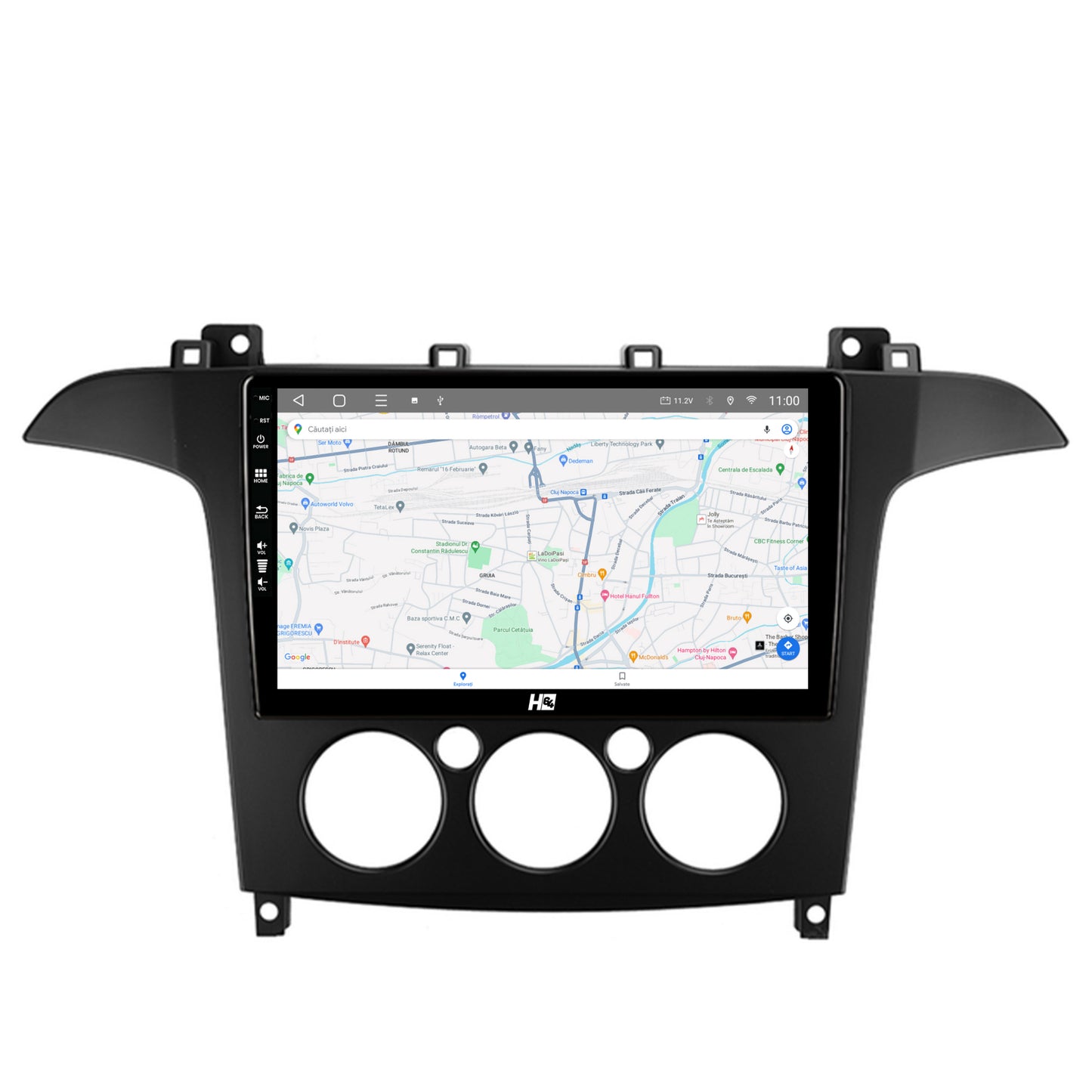 Navigatie HUB64 Ford S-MAX (2006-2015) Clima Manuala, 8GB RAM, Android, Octacore, Slot Sim 4G, DSP, GPS, Wi-FI, Carplay, Android Auto, USB, Bluetooth, Waze, Touchscreen, 9 Inch