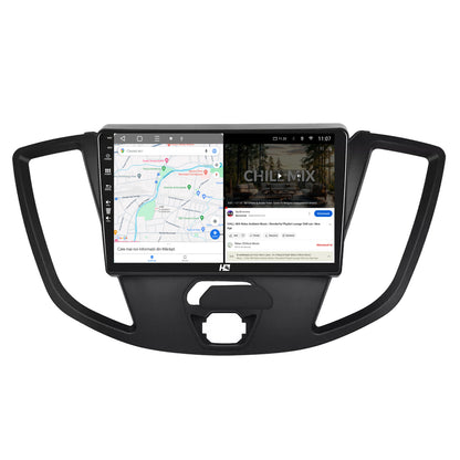 Navigatie HUB64 Ford Transit (2014-2020), 6GB RAM, Android, Octacore, Slot Sim 4G, DSP, GPS, Wi-FI, Carplay, Android Auto, USB, Bluetooth, Waze, Touchscreen, 9 Inch