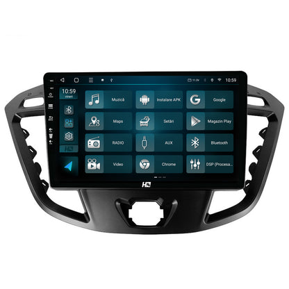 Navigatie HUB64 Ford Transit / Tourneo (2012-2020), 4GB RAM, Android, Quadcore, DSP, GPS, Wi-FI, Carplay, Android Auto, USB, Bluetooth, Waze, Touchscreen, 9 inch