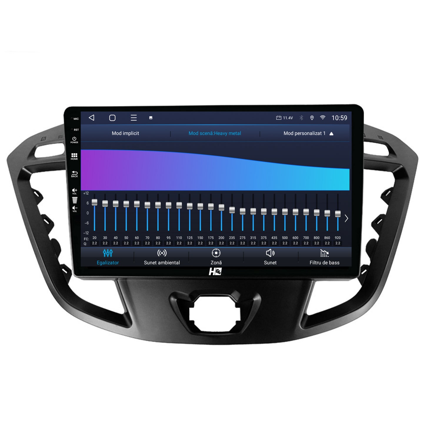 Navigatie HUB64 Ford Transit / Tourneo (2012-2020), 4GB RAM, Android, Octacore, Slot Sim 4G, DSP, GPS, Wi-FI, Carplay, Android Auto, USB, Bluetooth, Waze, Touchscreen, 9 inch