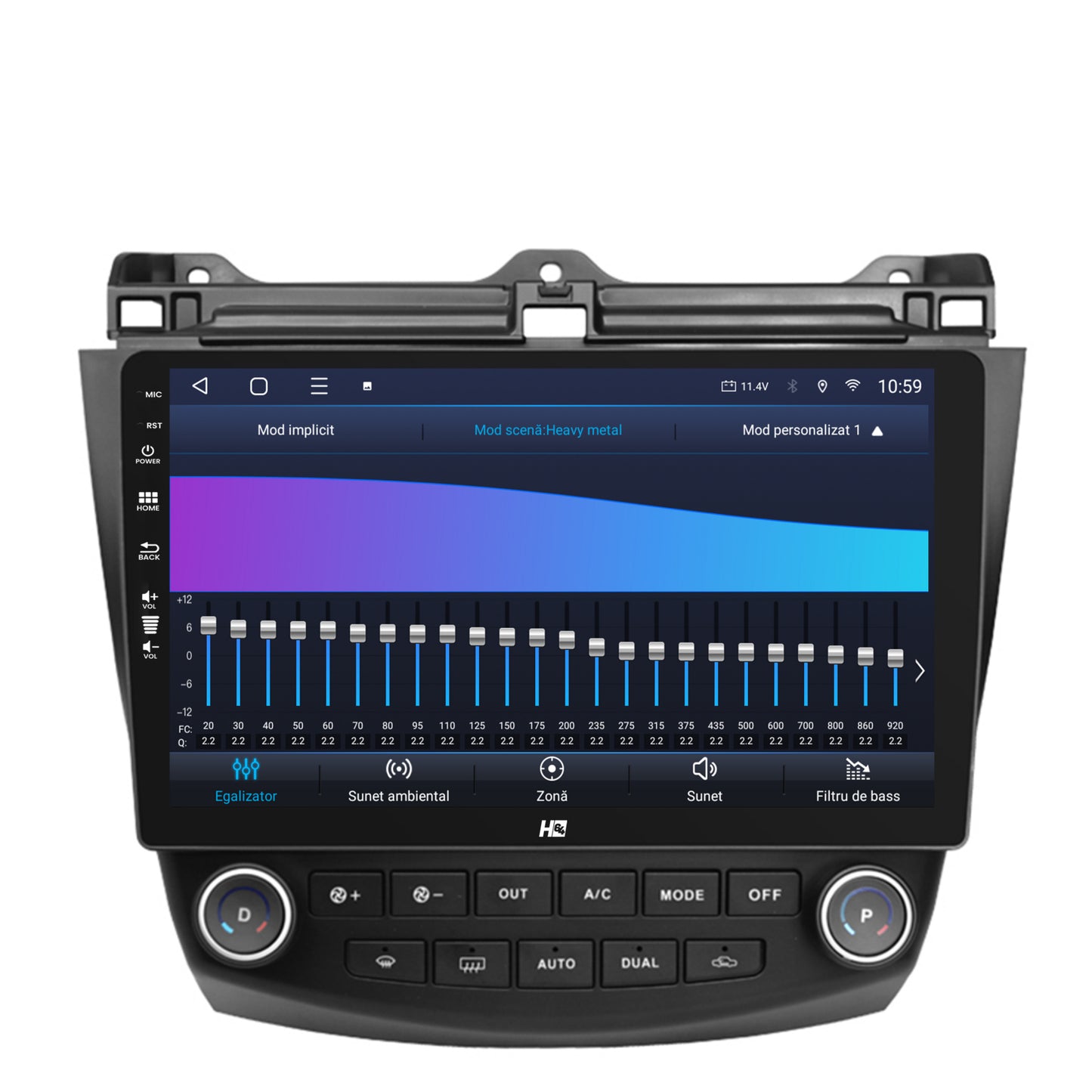 Navigatie HUB64 Honda Accord 7 (2005-2008), 6GB RAM, Android, Octacore, Slot Sim 4G, DSP, GPS, Wi-FI, Carplay, Android Auto, USB, Bluetooth, Waze, Touchscreen, 10.1 Inch