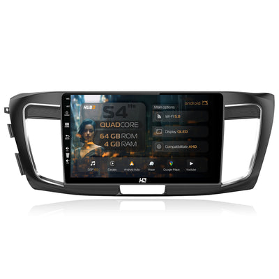 Navigatie HUB64 Honda Accord 9 (2013-2017), 4GB RAM, Android, Quadcore, DSP, GPS, Wi-FI, Carplay, Android Auto, USB, Bluetooth, Waze, Touchscreen, 10.1 Inch