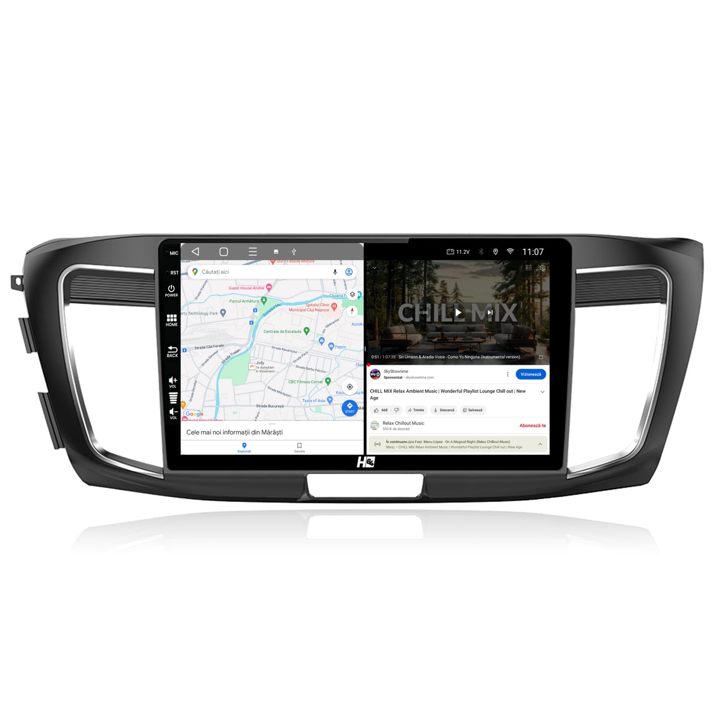 Navigatie HUB64 Honda Accord 9 (2013-2017), 6GB RAM, Android, Octacore, Slot Sim 4G, DSP, GPS, Wi-FI, Carplay, Android Auto, USB, Bluetooth, Waze, Touchscreen, 10.1 Inch