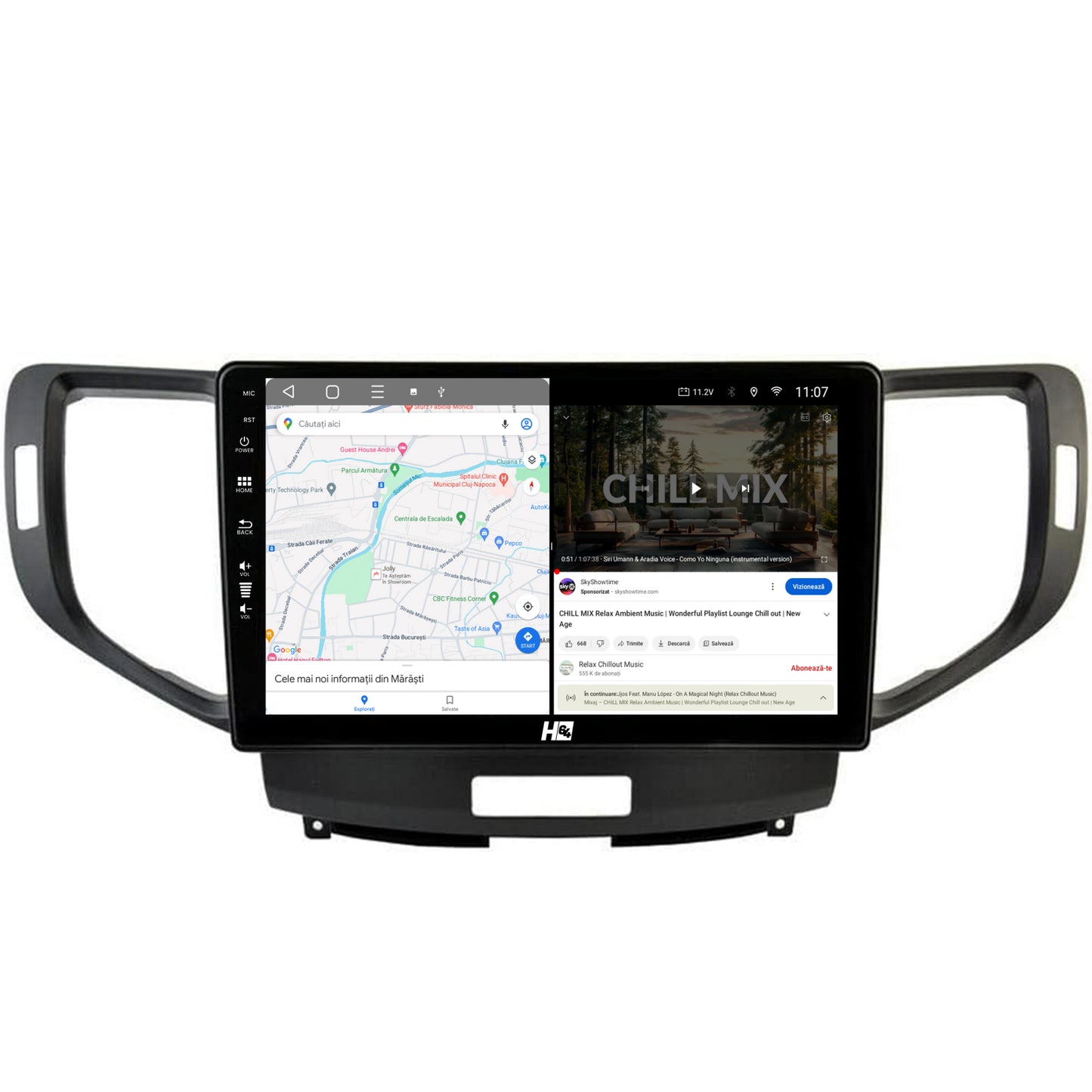 Navigatie HUB64 Honda Accord VIII (2008-2012), 4GB RAM, Android, Octacore, Slot Sim 4G, DSP, GPS, Wi-FI, Carplay, Android Auto, USB, Bluetooth, Waze, Touchscreen, 9 Inch