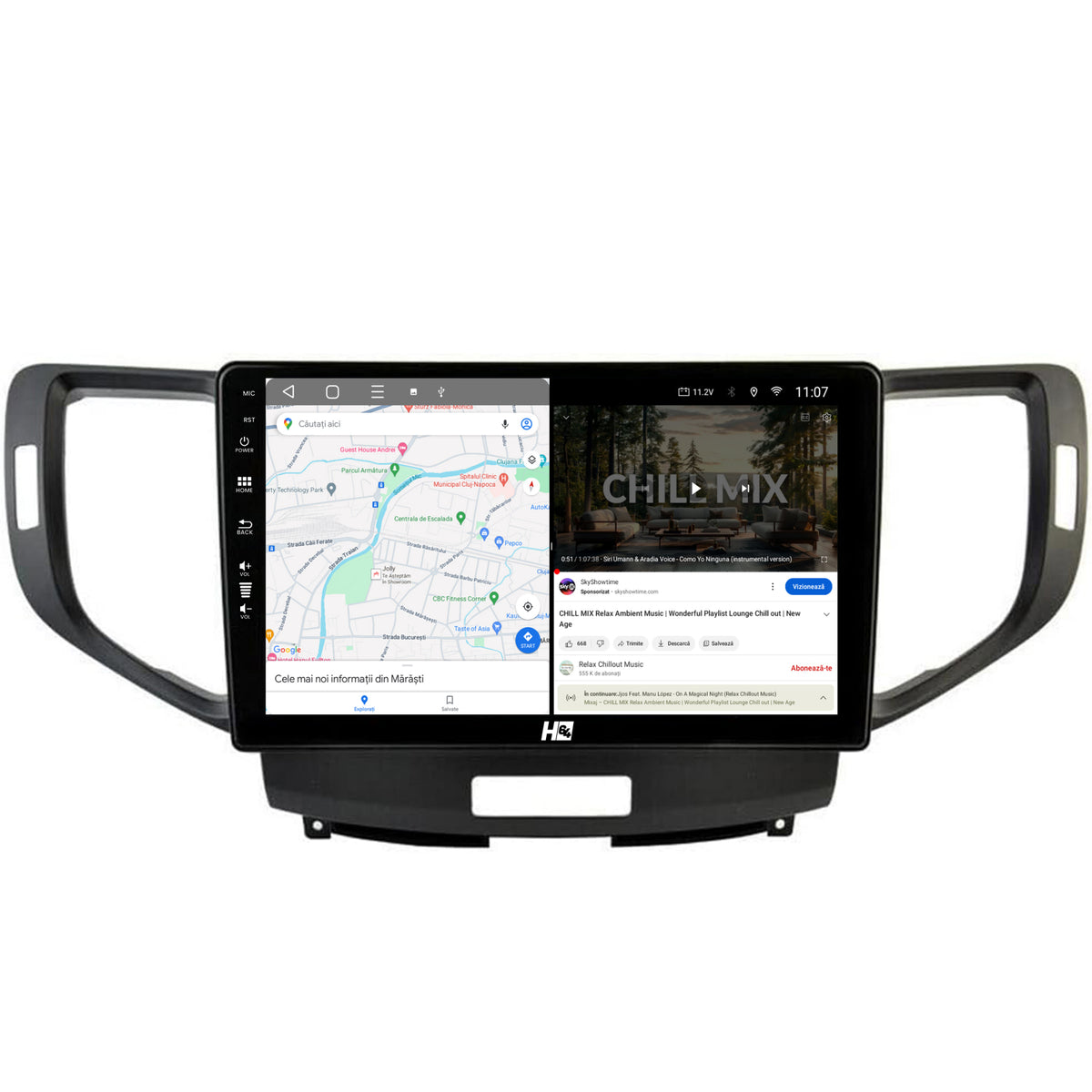 Navigatie HUB64 Honda Accord VIII (2008-2012), 6GB RAM, Android, Octacore, Slot Sim 4G, DSP, GPS, Wi-FI, Carplay, Android Auto, USB, Bluetooth, Waze, Touchscreen, 9 Inch