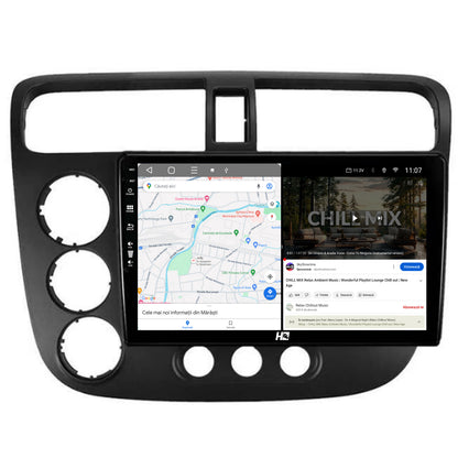 Navigatie HUB64 Honda Civic (1998-2005), 2GB RAM, Android, GPS, Wi-FI, Carplay, Android Auto, USB, Bluetooth, Radio, Waze, Touchscreen, 9 inch