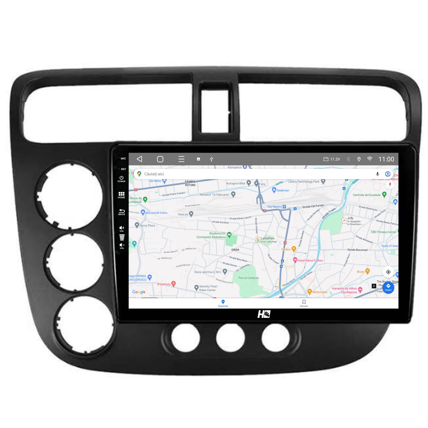Navigatie HUB64 Honda Civic (1998-2005), 2GB RAM, Android, GPS, Wi-FI, Carplay, Android Auto, USB, Bluetooth, Radio, Waze, Touchscreen, 9 inch