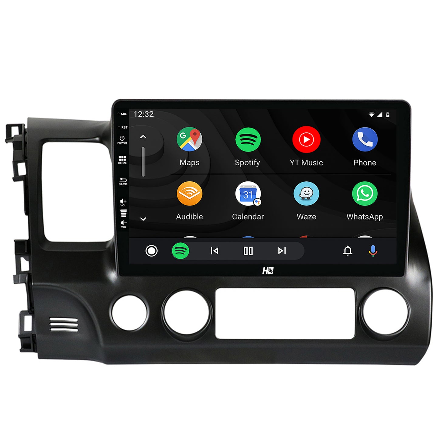 Navigatie HUB64 Honda Civic (2005-2012), 4GB RAM, Android, Octacore, Slot Sim 4G, DSP, GPS, Wi-FI, Carplay, Android Auto, USB, Bluetooth, Waze, Touchscreen, 10.1 Inch