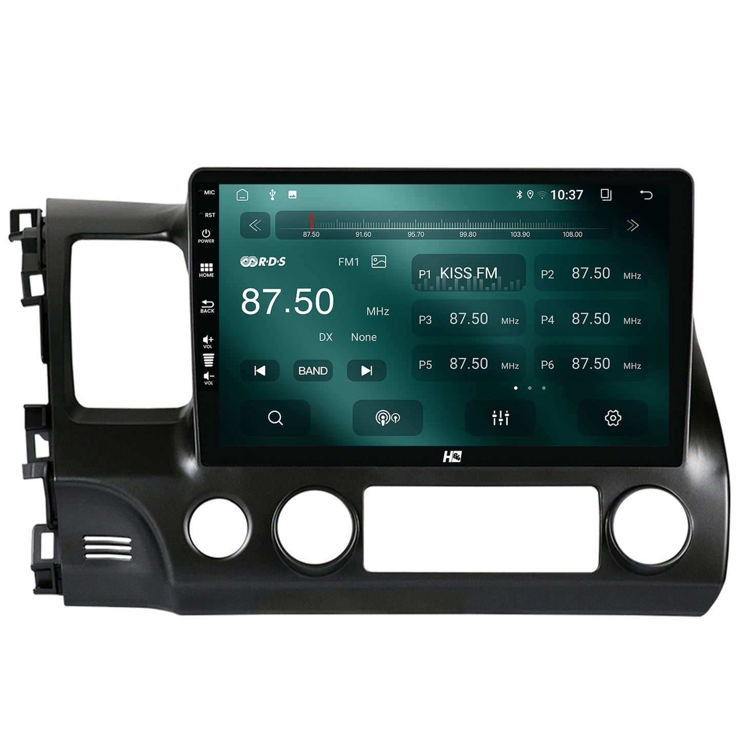 Navigatie HUB64 Honda Civic (2005-2012), 2GB RAM, Android, GPS, Wi-FI, Carplay, Android Auto, USB, Bluetooth, Radio, Waze, Touchscreen, 9 inch