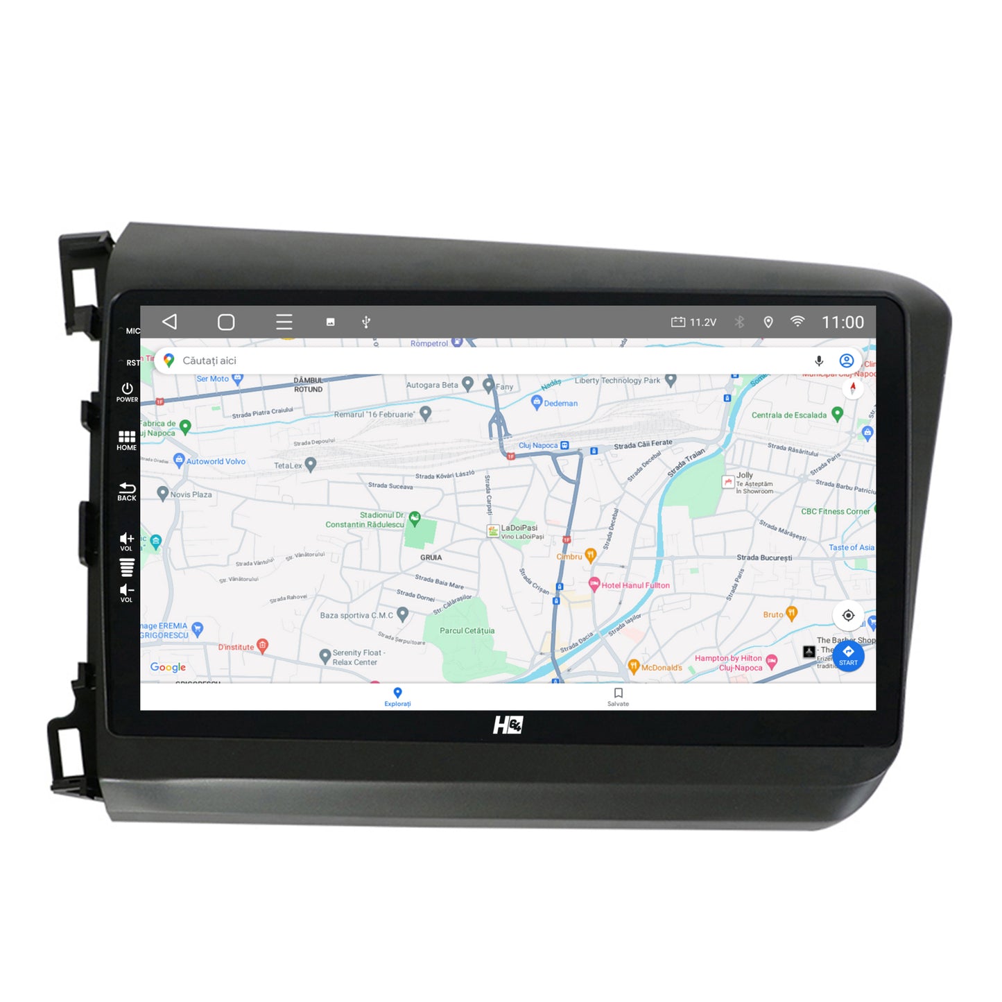 Navigatie HUB64 Honda Civic (2012-2015), 2GB RAM, Android, GPS, Wi-FI, Carplay, Android Auto, USB, Bluetooth, Radio, Waze, Touchscreen, 9 inch