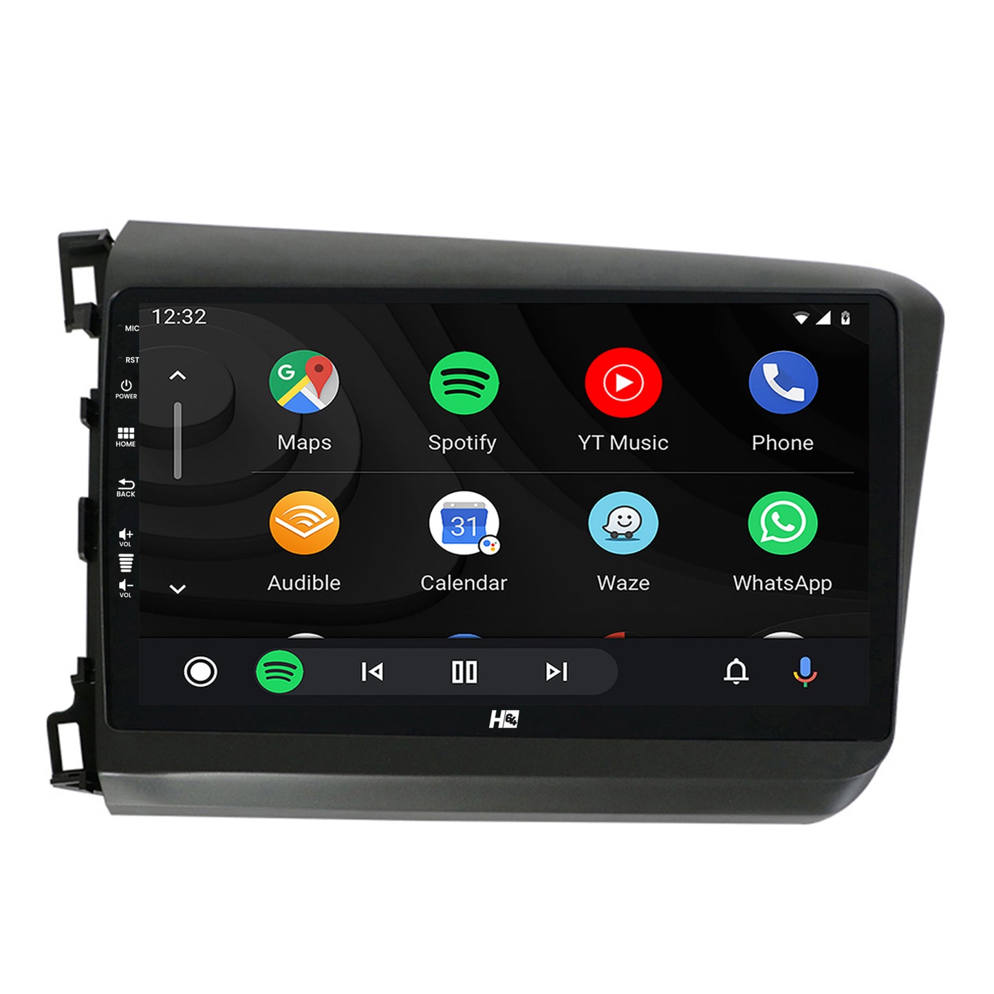 Navigatie HUB64 Honda Civic (2012-2015), 4GB RAM, Android, Octacore, Slot Sim 4G, DSP, GPS, Wi-FI, Carplay, Android Auto, USB, Bluetooth, Waze, Touchscreen, 9 inch