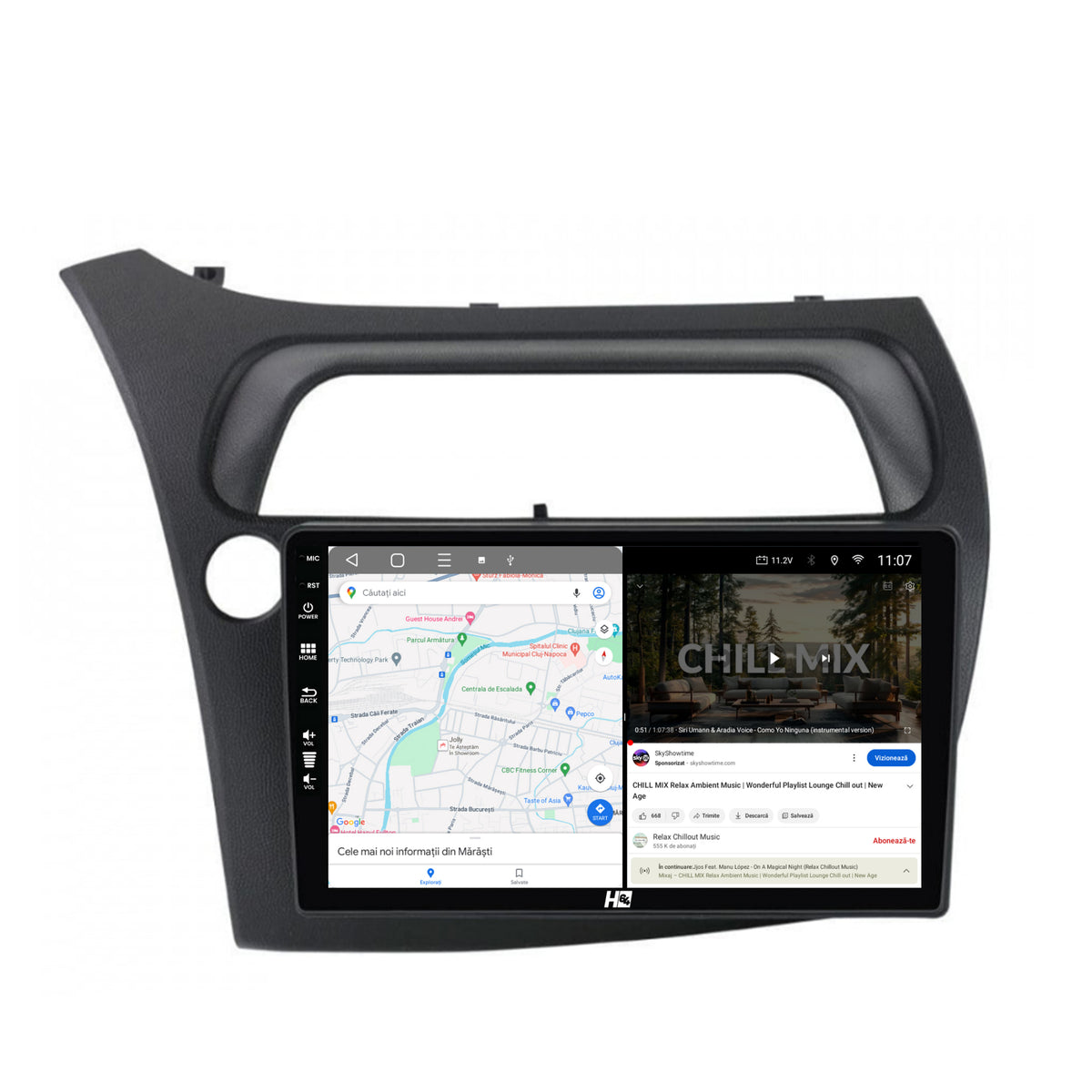 Navigatie HUB64 Honda Civic Hatchback (2006-2011), 4GB RAM, Android, Quadcore, DSP, GPS, Wi-FI, Carplay, Android Auto, USB, Bluetooth, Waze, Touchscreen, 9 inch