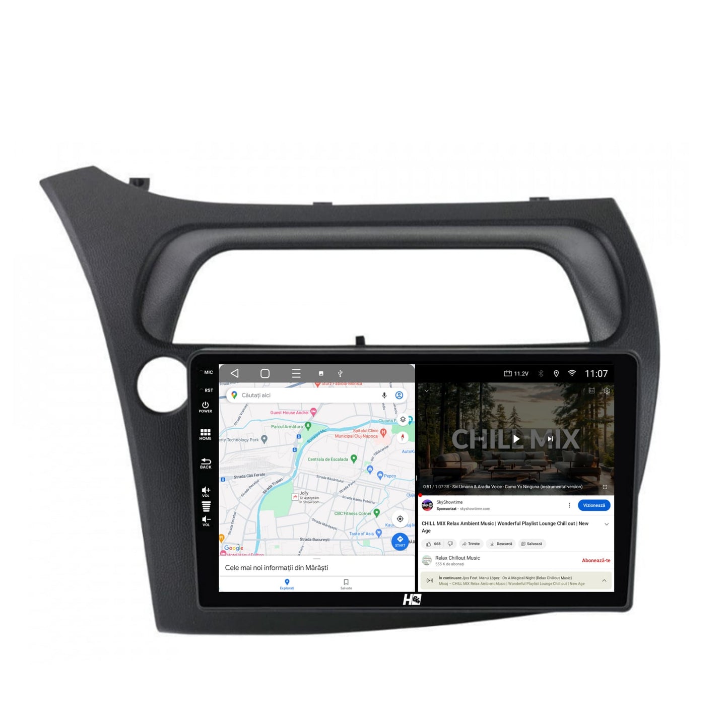 Navigatie HUB64 Honda Civic Hatchback (2006-2011), 4GB RAM, Android, Quadcore, DSP, GPS, Wi-FI, Carplay, Android Auto, USB, Bluetooth, Waze, Touchscreen, 9 inch