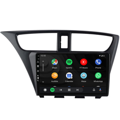 Navigatie HUB64 Honda Civic Hatchback (2012-2015), 2GB RAM, Android, GPS, Wi-FI, Carplay, Android Auto, USB, Bluetooth, Radio, Waze, Touchscreen, 9 inch