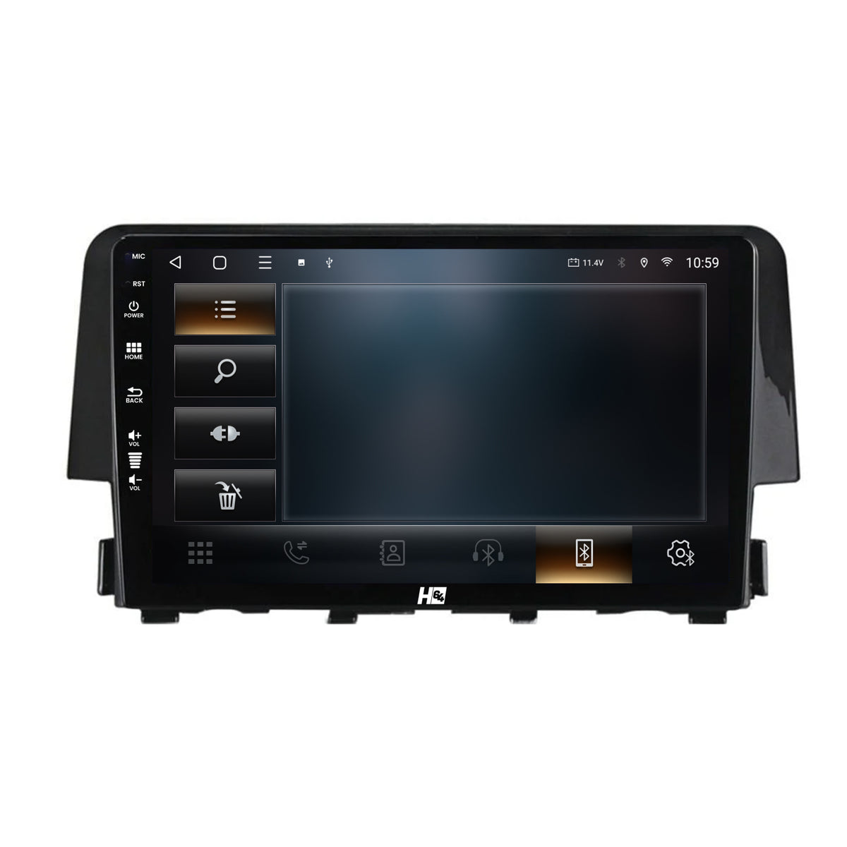 Navigatie HUB64 Honda Civic X / Sedan (2015-2021), 4GB RAM, Android, Quadcore, DSP, GPS, Wi-FI, Carplay, Android Auto, USB, Bluetooth, Waze, Touchscreen, 9 Inch