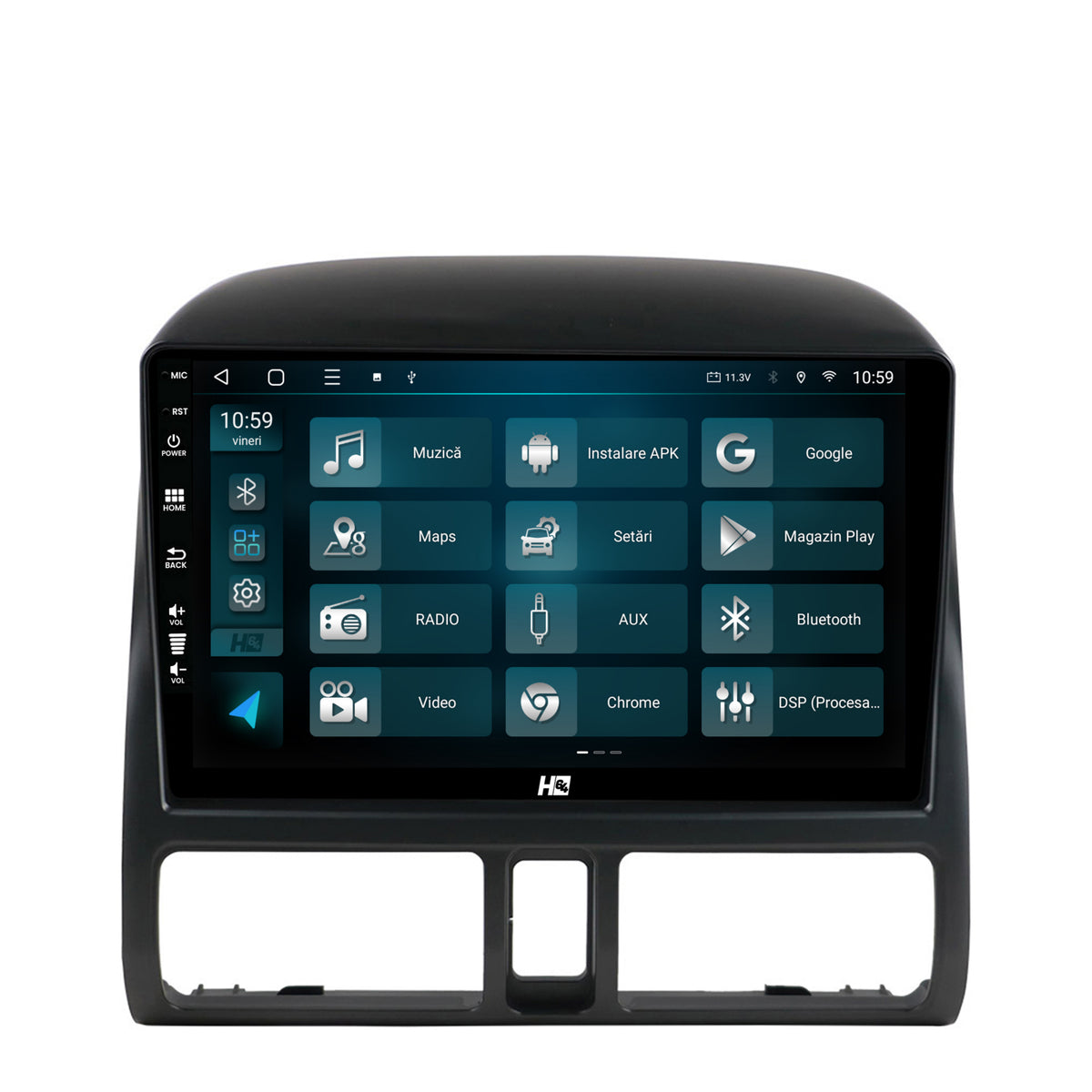 Navigatie HUB64 Honda CRV (1998-2005), 8GB RAM, Android, Octacore, Slot Sim 4G, DSP, GPS, Wi-FI, Carplay, Android Auto, USB, Bluetooth, Waze, Touchscreen, 9 Inch