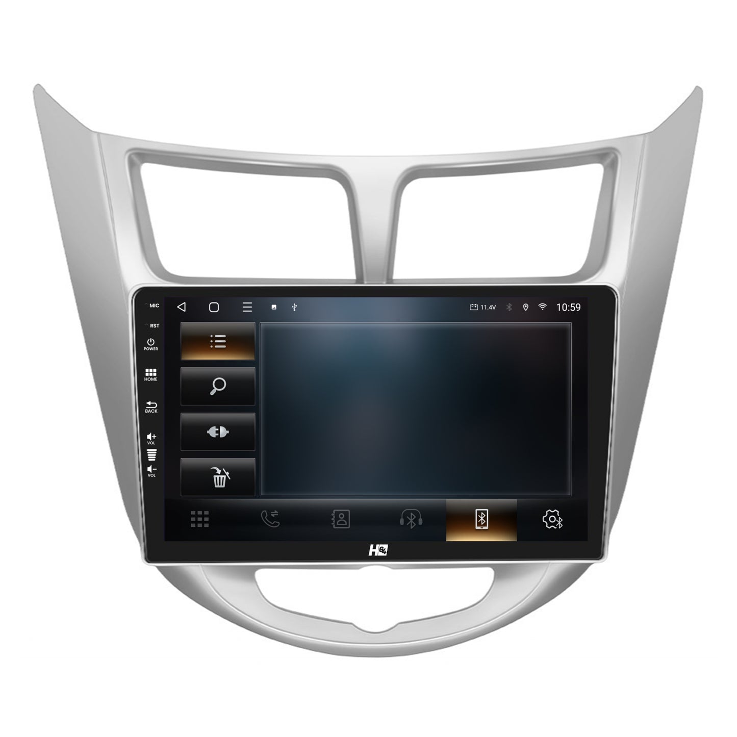 Navigatie HUB64 Hyundai Accent (2011-2016), 8GB RAM, Android, Octacore, Slot Sim 4G, DSP, GPS, Wi-FI, Carplay, Android Auto, USB, Bluetooth, Waze, Touchscreen, 9 Inch