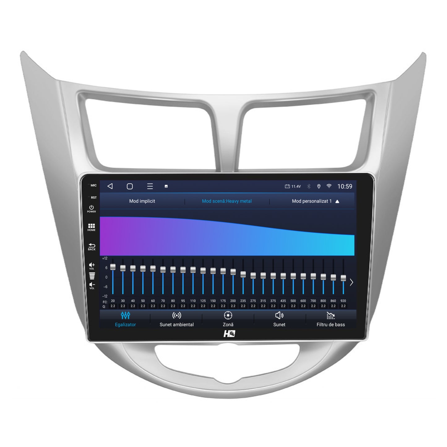 Navigatie HUB64 Hyundai Accent (2011-2016), 8GB RAM, Android, Octacore, Slot Sim 4G, DSP, GPS, Wi-FI, Carplay, Android Auto, USB, Bluetooth, Waze, Touchscreen, 9 Inch