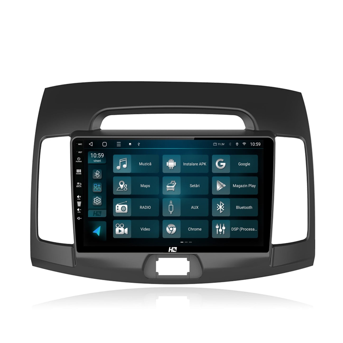 Navigatie HUB64 Hyundai Elantra (2006-2011), 4GB RAM, Android, Octacore, Slot Sim 4G, DSP, GPS, Wi-FI, Carplay, Android Auto, USB, Bluetooth, Waze, Touchscreen, 9 inch