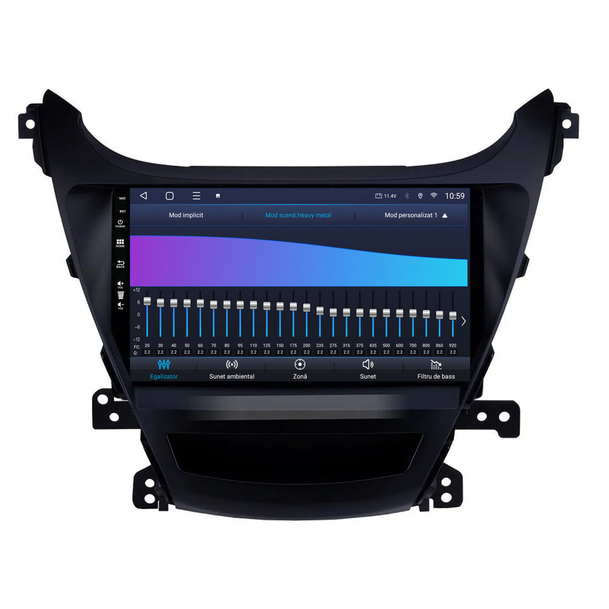Navigatie HUB64 Hyundai Elantra (2012-2014), 4GB RAM, Android, Quadcore, DSP, GPS, Wi-FI, Carplay, Android Auto, USB, Bluetooth, Waze, Touchscreen, 9Inch
