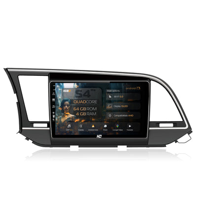 Navigatie HUB64 Hyundai Elantra (2015-2018), 4GB RAM, Android, Quadcore, DSP, GPS, Wi-FI, Carplay, Android Auto, USB, Bluetooth, Waze, Touchscreen, 9 inch