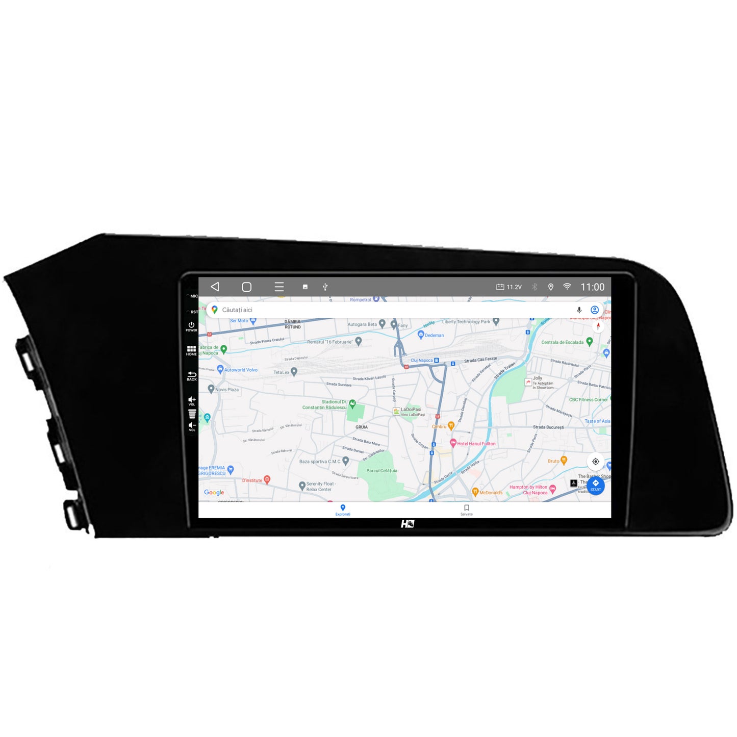 Navigatie HUB64 Hyundai Elantra (2020-Prezent), 8GB RAM, Android, Octacore, Slot Sim 4G, DSP, GPS, Wi-FI, Carplay, Android Auto, USB, Bluetooth, Waze, Touchscreen, 9Inch
