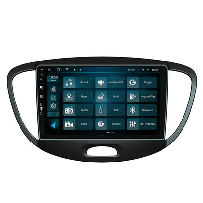 Navigatie HUB64 Hyundai I10 (2007-2013), 2GB RAM, Android, GPS, Wi-FI, Carplay, Android Auto, USB, Bluetooth, Radio, Waze, Touchscreen, 9 inch