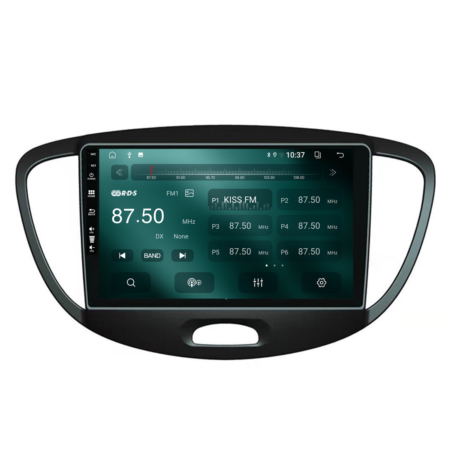 Navigatie HUB64 Hyundai I10 (2007-2013), 2GB RAM, Android, GPS, Wi-FI, Carplay, Android Auto, USB, Bluetooth, Radio, Waze, Touchscreen, 9 inch