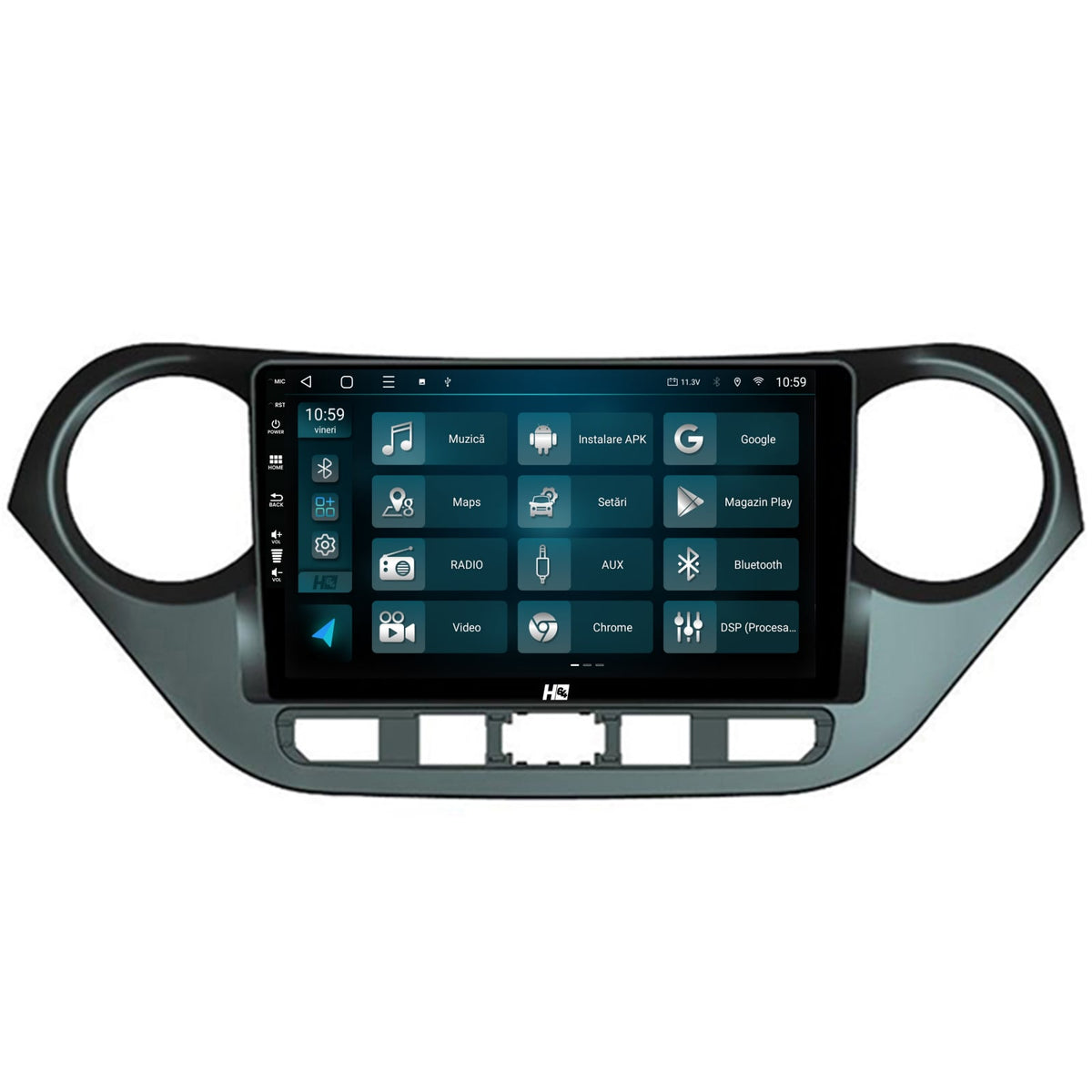 Navigatie HUB64 Hyundai I10 (2013-2017), 2GB RAM, Android, GPS, Wi-FI, Carplay, Android Auto, USB, Bluetooth, Radio, Waze, Touchscreen, 9 inch