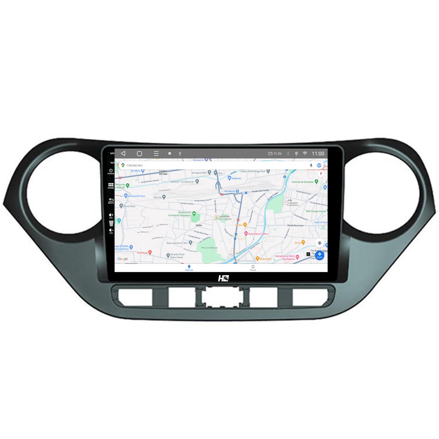 Navigatie HUB64 Hyundai I10 (2013-2017), 4GB RAM, Android, Octacore, Slot Sim 4G, DSP, GPS, Wi-FI, Carplay, Android Auto, USB, Bluetooth, Waze, Touchscreen, 9 inch
