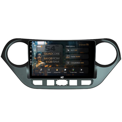 Navigatie HUB64 Hyundai I10 (2013-2017), 4GB RAM, Android, Quadcore, DSP, GPS, Wi-FI, Carplay, Android Auto, USB, Bluetooth, Waze, Touchscreen, 9 inch