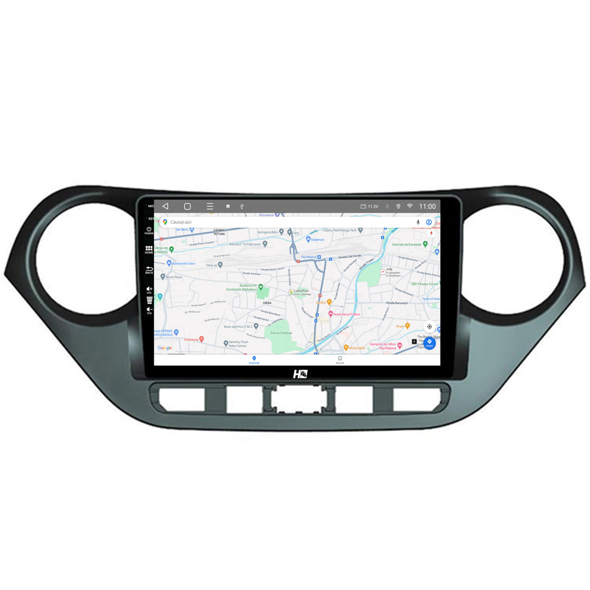 Navigatie HUB64 Hyundai I10 (2013-2017), 8GB RAM, Android, Octacore, Slot Sim 4G, DSP, GPS, Wi-FI, Carplay, Android Auto, USB, Bluetooth, Waze, Touchscreen, 9 Inch