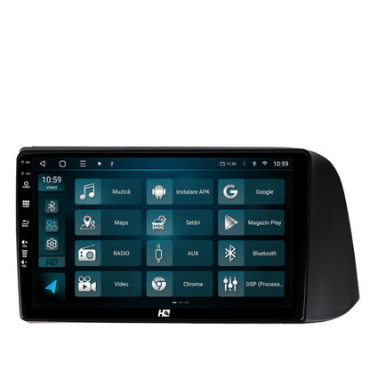 Navigatie HUB64 Hyundai I10 (2020+), 4GB RAM, Android, Quadcore, DSP, GPS, Wi-FI, Carplay, Android Auto, USB, Bluetooth, Waze, Touchscreen, 9 inch