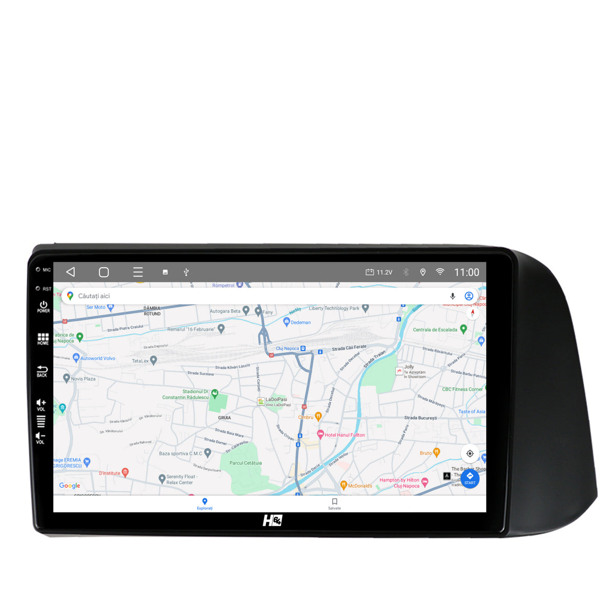 Navigatie HUB64 Hyundai I10 (2020+), 4GB RAM, Android, Quadcore, DSP, GPS, Wi-FI, Carplay, Android Auto, USB, Bluetooth, Waze, Touchscreen, 9 inch