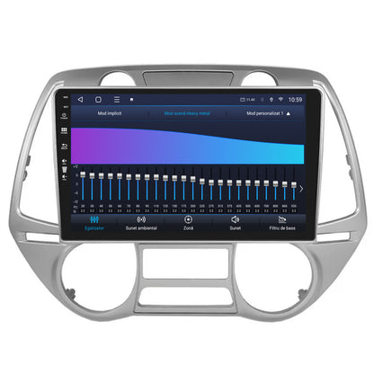 Navigatie HUB64 Hyundai I20 (2008-2012), 4GB RAM, Android, Octacore, Slot Sim 4G, DSP, GPS, Wi-FI, Carplay, Android Auto, USB, Bluetooth, Waze, Touchscreen, 9 inch V2