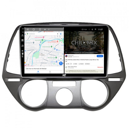 Navigatie HUB64 Hyundai I20 (2008-2012), 6GB RAM, Android, Octacore, Slot Sim 4G, DSP, GPS, Wi-FI, Carplay, Android Auto, USB, Bluetooth, Waze, Touchscreen, 9 Inch