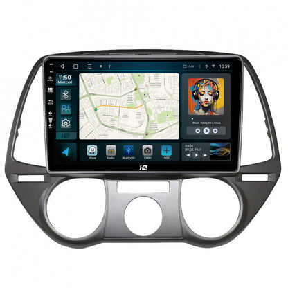Navigatie HUB64 Hyundai I20 (2008-2012), 8GB RAM, Android, Octacore, Slot Sim 4G, DSP, GPS, Wi-FI, Carplay, Android Auto, USB, Bluetooth, Waze, Touchscreen, 9 Inch