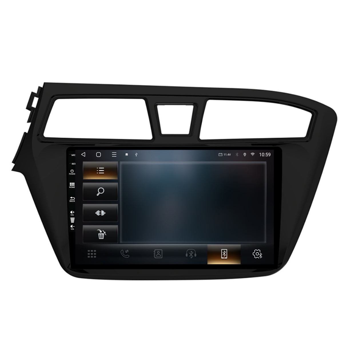 Navigatie HUB64 Hyundai I20 (2014-2018), 2GB RAM, Android, GPS, Wi-FI, Carplay, Android Auto, USB, Bluetooth, Radio, Waze, Touchscreen, 9 inch