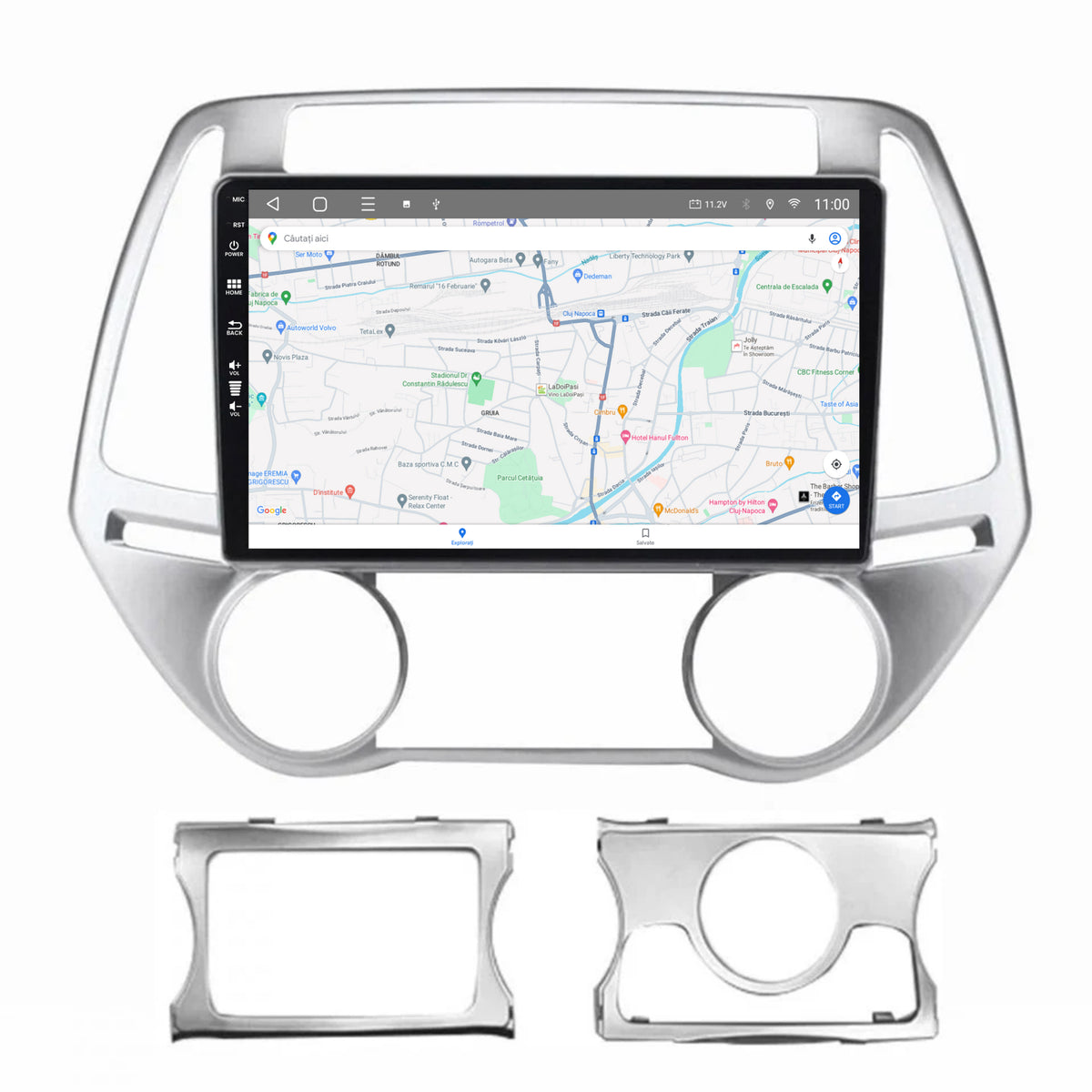 Navigatie HUB64 Hyundai I20 (2012-2014), 4GB RAM, Android, Octacore, Slot Sim 4G, DSP, GPS, Wi-FI, Carplay, Android Auto, USB, Bluetooth, Waze, Touchscreen, 9 inch
