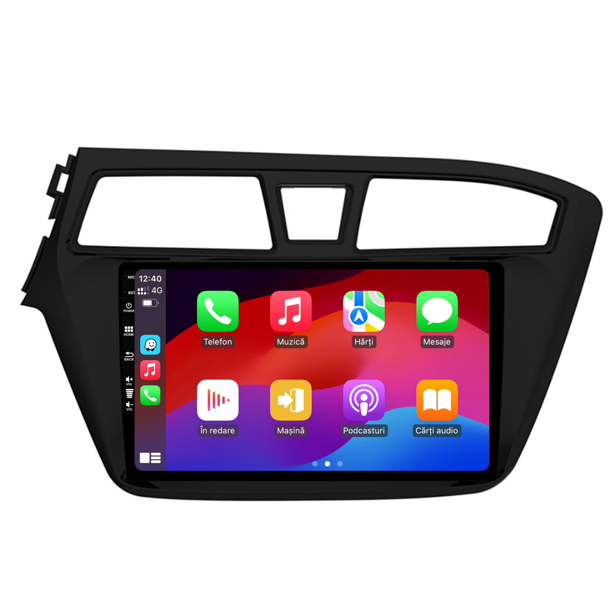 Navigatie HUB64 Hyundai I20 (2014-2018), 6GB RAM, Android, Octacore, Slot Sim 4G, DSP, GPS, Wi-FI, Carplay, Android Auto, USB, Bluetooth, Waze, Touchscreen, 9 Inch
