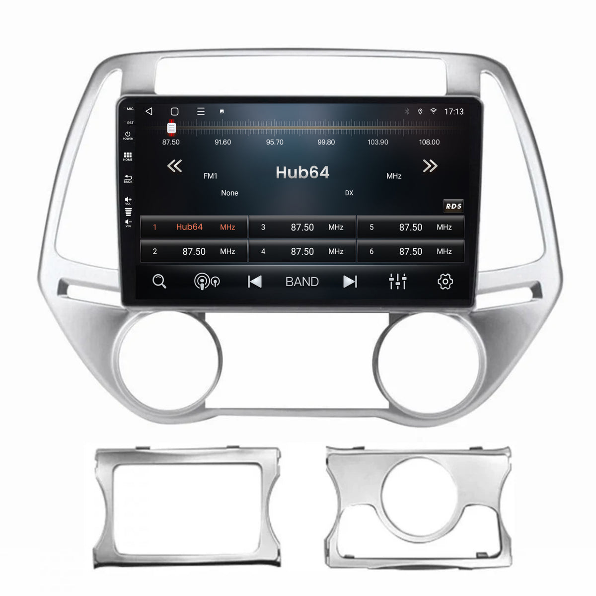 Navigatie HUB64 Hyundai I20 (2012-2014), 6GB RAM, Android, Octacore, Slot Sim 4G, DSP, GPS, Wi-FI, Carplay, Android Auto, USB, Bluetooth, Waze, Touchscreen, 9 Inch