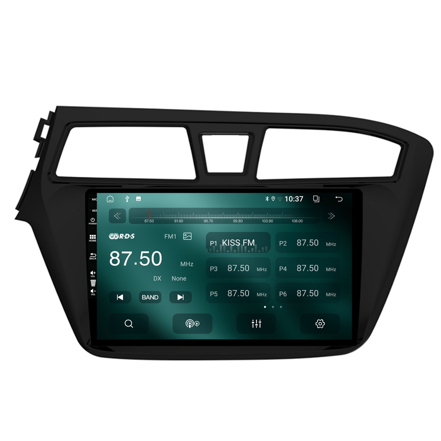 Navigatie HUB64 Hyundai I20 (2014-2018), 2GB RAM, Android, GPS, Wi-FI, Carplay, Android Auto, USB, Bluetooth, Radio, Waze, Touchscreen, 9 inch
